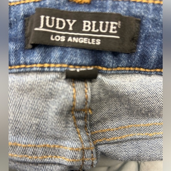 Judy Blue Distressed Skinny Fit Jeans - Size 3/26 Patchwork Stretch - Picture 4 of 13